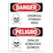 Signmission Safety Sign, OSHA Danger, 7" Height, Chemical Storage Area Bilingual Spanish OS-DS-D-57-VS-1629 - alternate 1